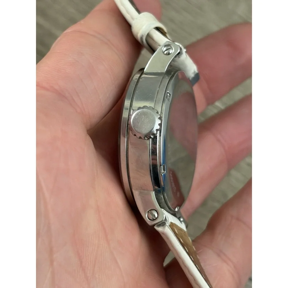 Fossil Original Boyfriend ES3811‎ Women 38mm White Dial Date Watch Needs Battery